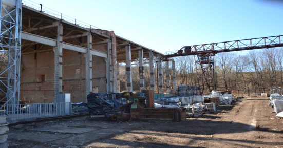 Industrial site with a railway line in Kharkov